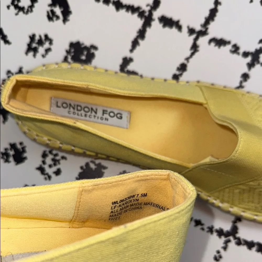 London Fog Yellow Espadrilles Casual Comfort - US Size 7.5 - EUC